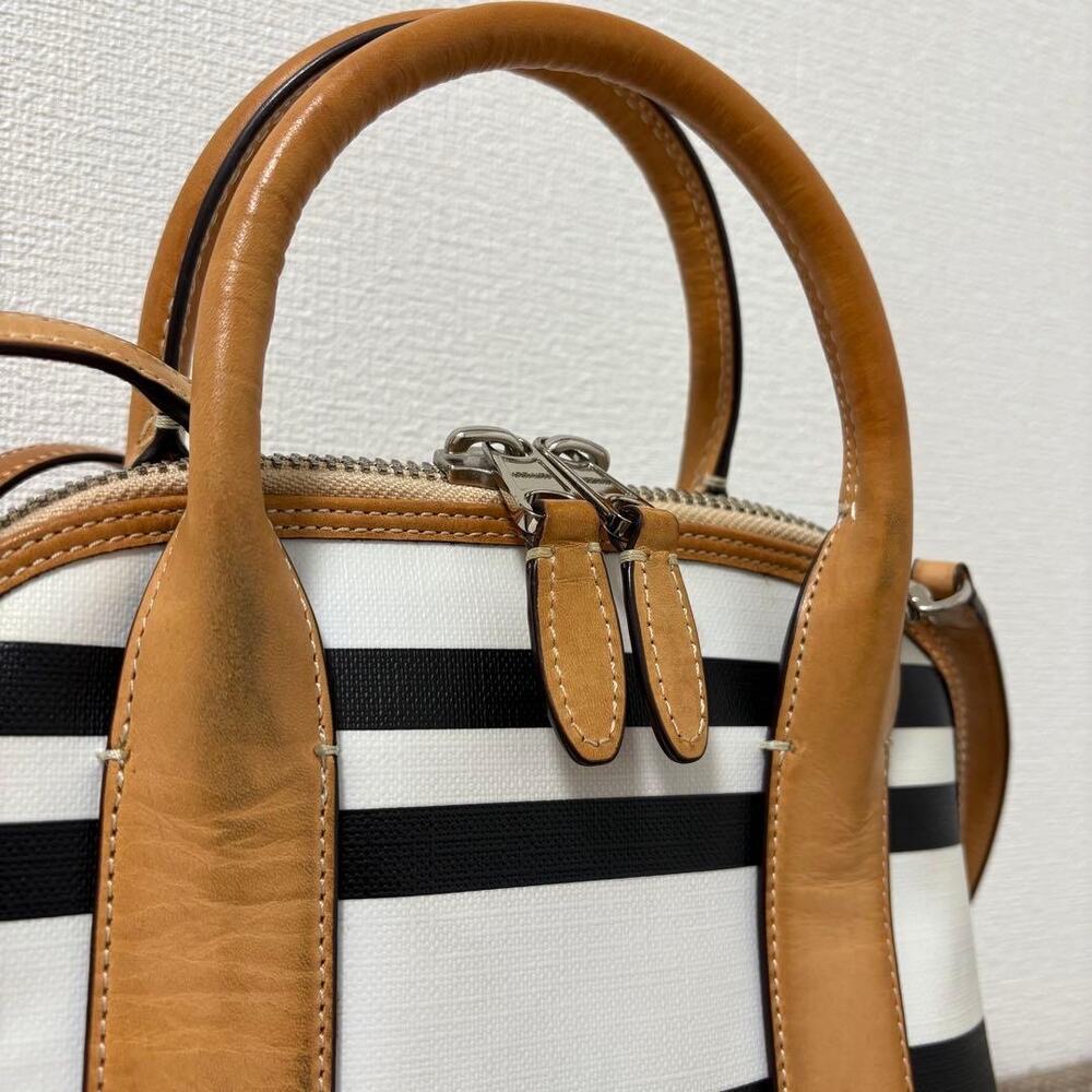 Coach Bleecker Striped Preston Satchel Classic - Picture 6 of 10